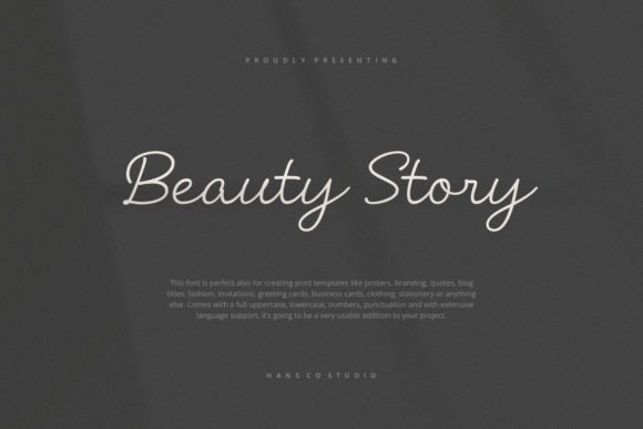 Beauty Story: A Modern Typeface for Editorial Design