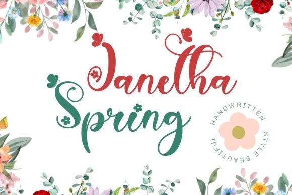 Janetha Spring: A Handwritten Font for Editorial Design